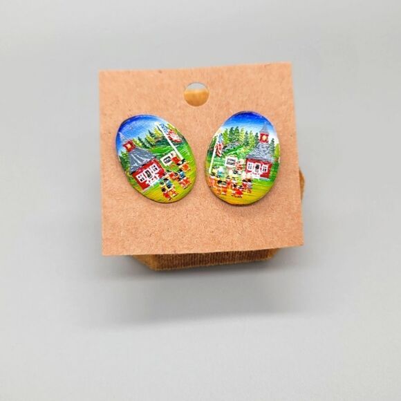 Unbranded German Hand Painted Earrings - Picture 1 of 3